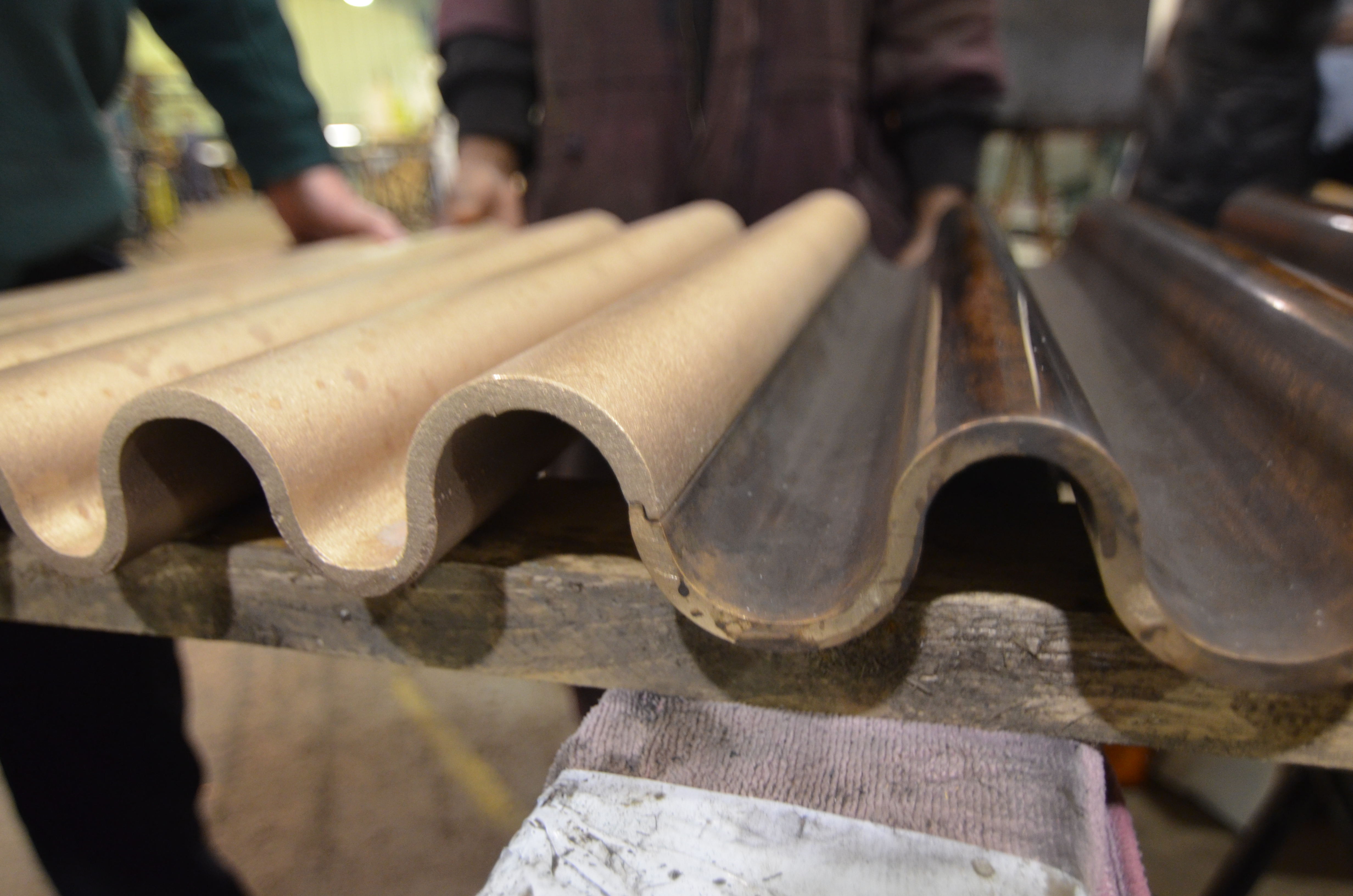 Bronze sample panels for the Zig Zag Building