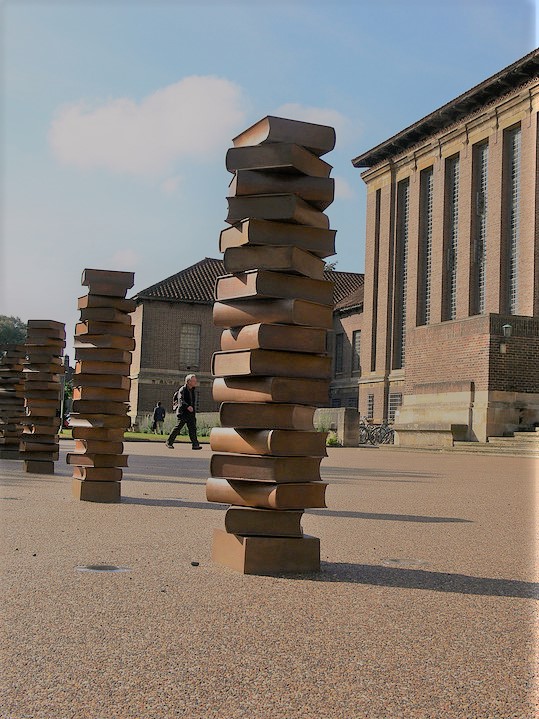 Cambridge University Library book-stack sculpture